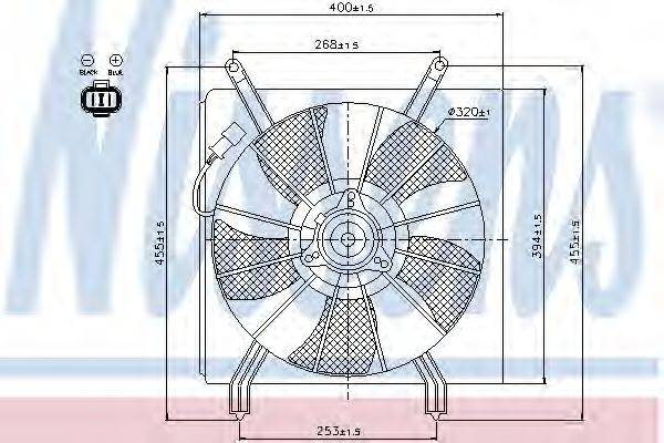 Вентилятор системы охлаждения двигателя NISSENS 85048