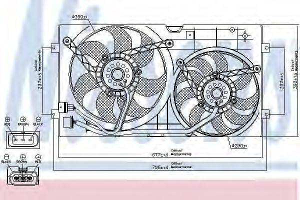 Вентилятор системы охлаждения двигателя NISSENS 85250