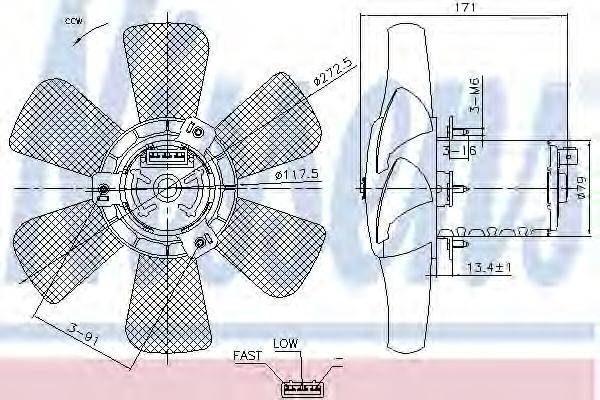 Вентилятор системы охлаждения двигателя NISSENS 85809