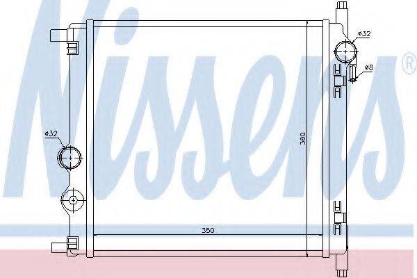 Радиатор охлаждения двигателя NISSENS 65300