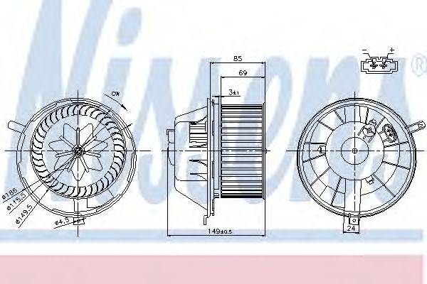 Вентилятор салона NISSENS 87034