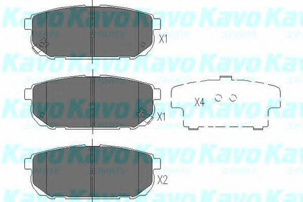 Тормозные колодки KAVO PARTS KBP-4015