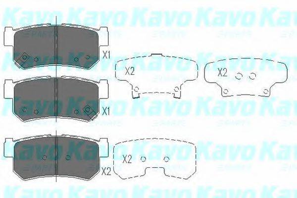 Тормозные колодки KAVO PARTS KBP-7501