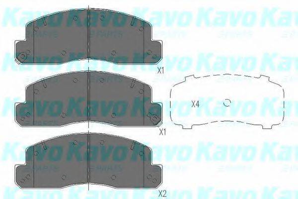 Тормозные колодки KAVO PARTS KBP-9088