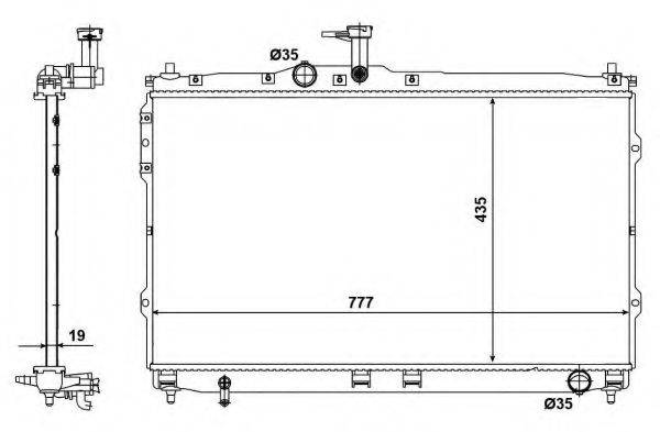 Радиатор охлаждения двигателя