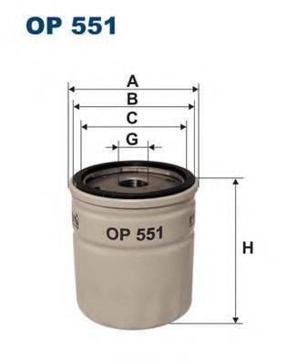 Фильтр масляный ДВС FILTRON OP551 Фильтр масляный ДВС FILTRON OP551