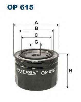 Фильтр масляный ДВС FILTRON OP615 Фильтр масляный ДВС FILTRON OP615