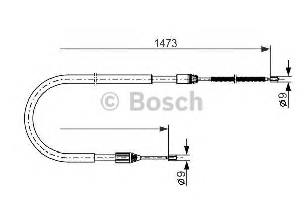 Трос, стояночная тормозная система BOSCH 1 987 477 636