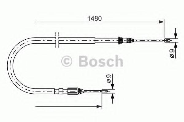 Трос, стояночная тормозная система BOSCH 1 987 477 653