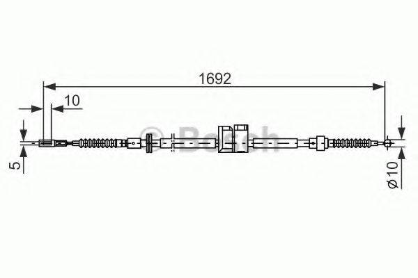 Трос, стояночная тормозная система BOSCH 1 987 477 813