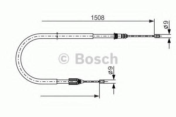 Трос, стояночная тормозная система BOSCH 1 987 477 890