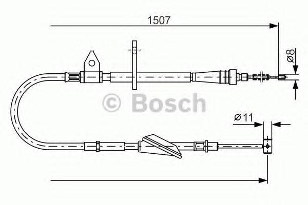 Трос, стояночная тормозная система BOSCH 1 987 477 995