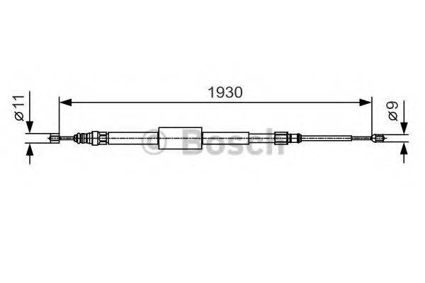 Трос, стояночная тормозная система BOSCH 1 987 482 011