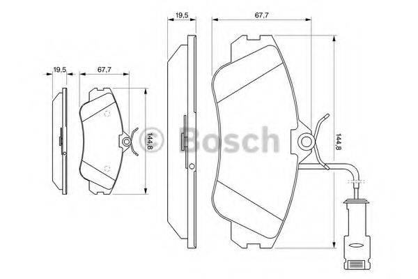 Тормозные колодки BOSCH 0 986 461 115