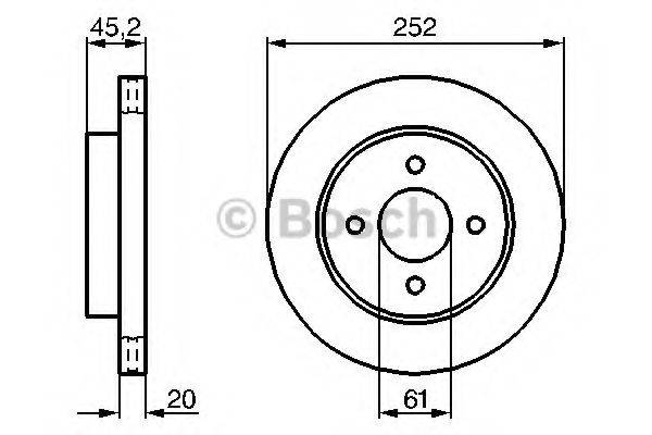 Тормозной диск BOSCH 0 986 479 238