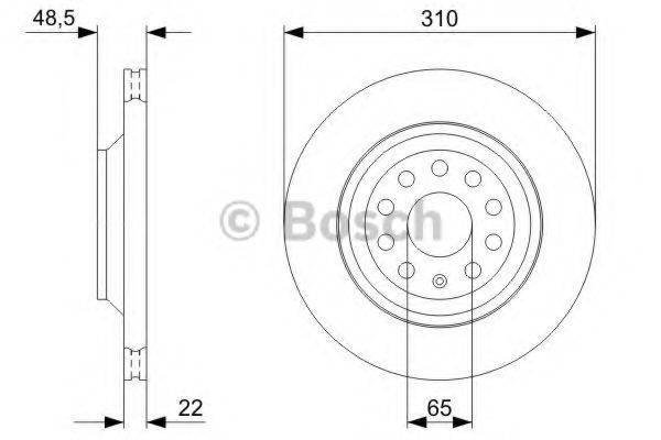 Тормозной диск BOSCH 0 986 479 303