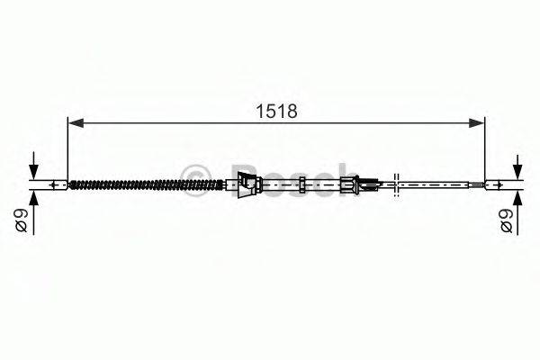 Трос, стояночная тормозная система BOSCH 1 987 482 375