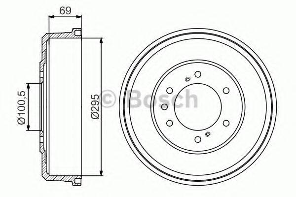 Тормозной барабан BOSCH 0 986 477 165