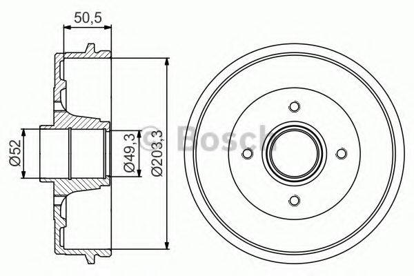 Тормозной барабан BOSCH 0 986 477 214