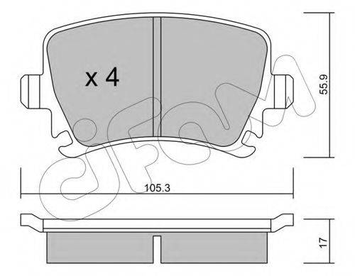 Тормозные колодки CIFAM 822-553-0