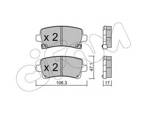 Тормозные колодки CIFAM 822-844-0