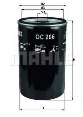 Фильтр масляный ДВС KNECHT OC 206 Фильтр масляный ДВС KNECHT OC 206