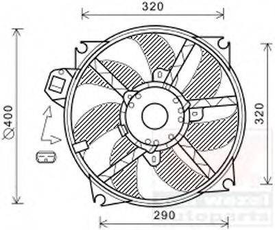 Вентилятор системы охлаждения двигателя VAN WEZEL 4377747