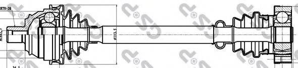 Полуось в сборе