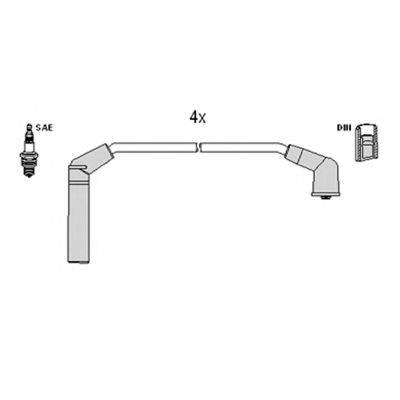 Комплект проводов зажигания HITACHI 134117