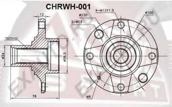 Ступица колеса ASVA CHRWH-001