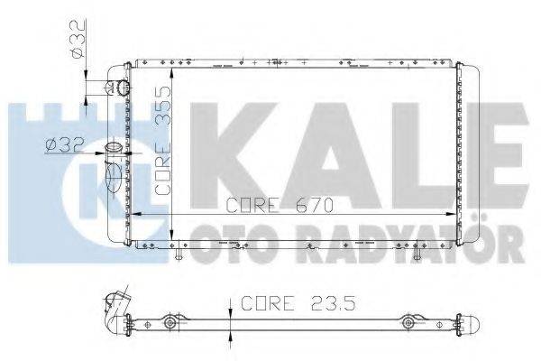 Радиатор охлаждения двигателя KALE OTO RADYATOR 208500