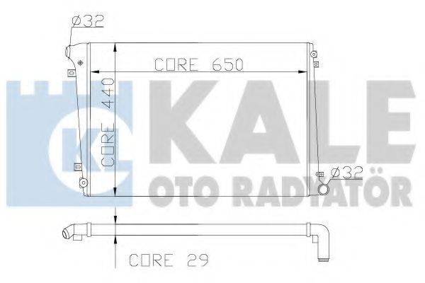 Радиатор охлаждения двигателя KALE OTO RADYATOR 353600