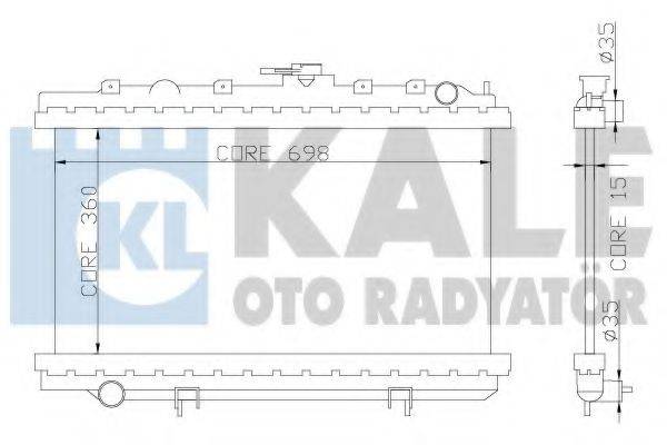 Радиатор охлаждения двигателя KALE OTO RADYATOR 363000