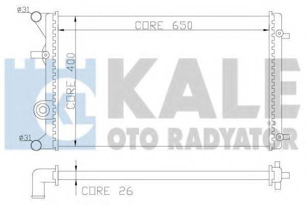 Радиатор охлаждения двигателя KALE OTO RADYATOR 366400