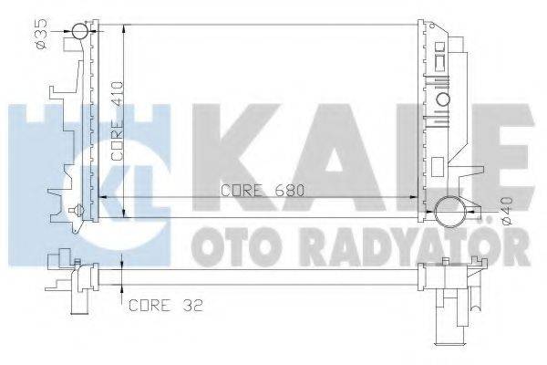 Радиатор охлаждения двигателя KALE OTO RADYATOR 373900