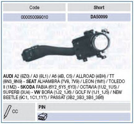 Выключатель на колонке рулевого управления MAGNETI MARELLI 000050099010